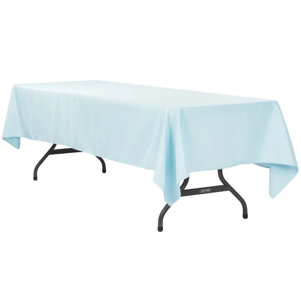 60"x120" Rectangular Polyester Tablecloth - Baby Blue