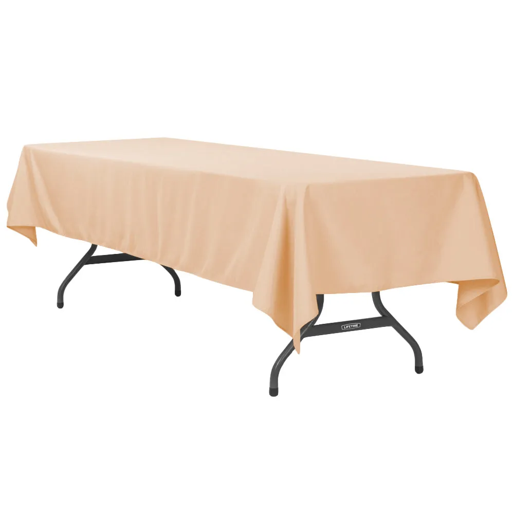 60"x120" Rectangular Polyester Tablecloth - Champagne