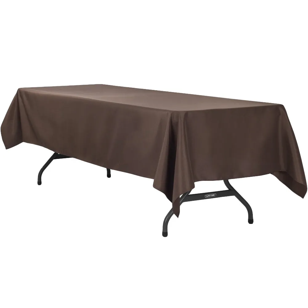 60"x120" Rectangular Polyester Tablecloth - Chocolate Brown