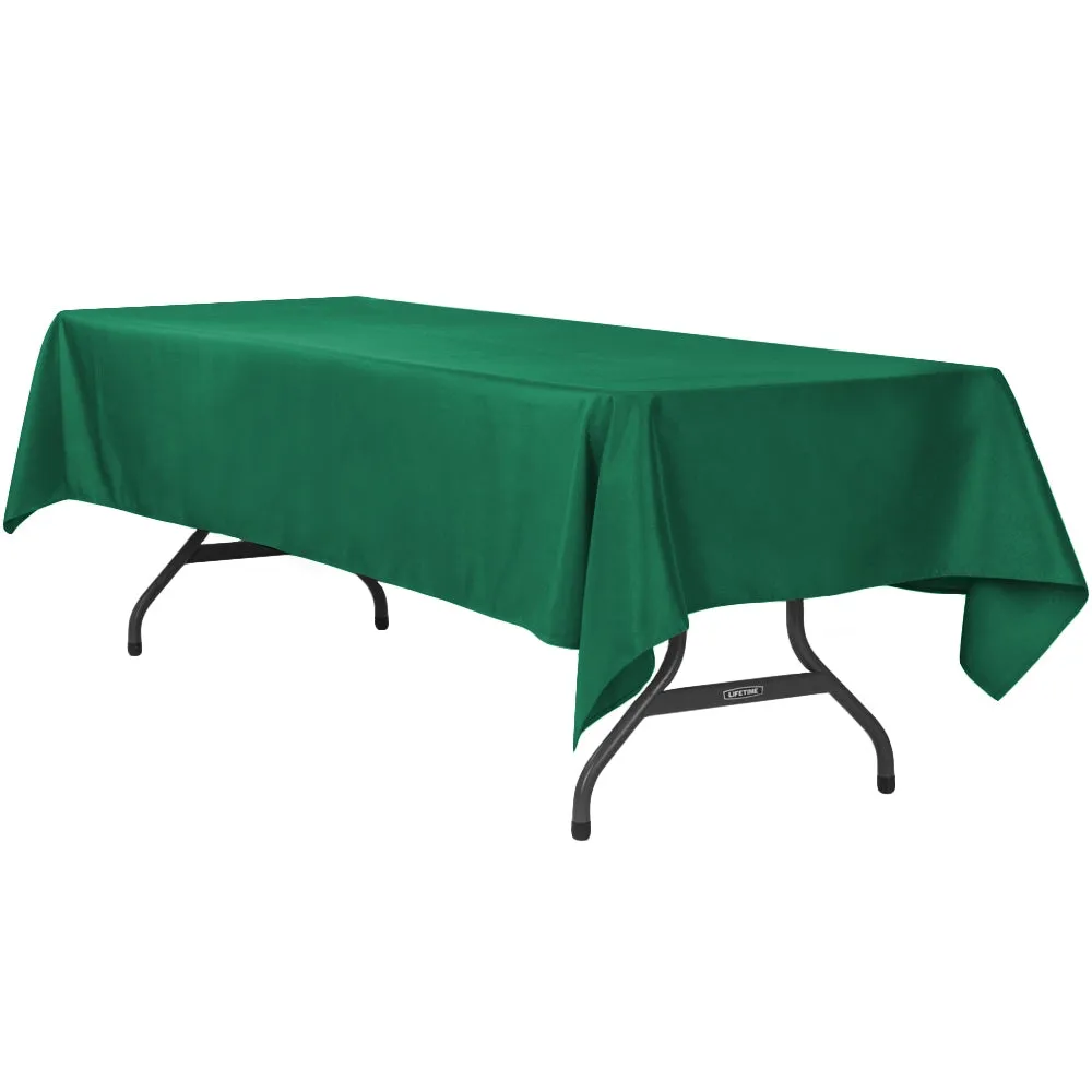 60"x120" Rectangular Polyester Tablecloth - Emerald Green