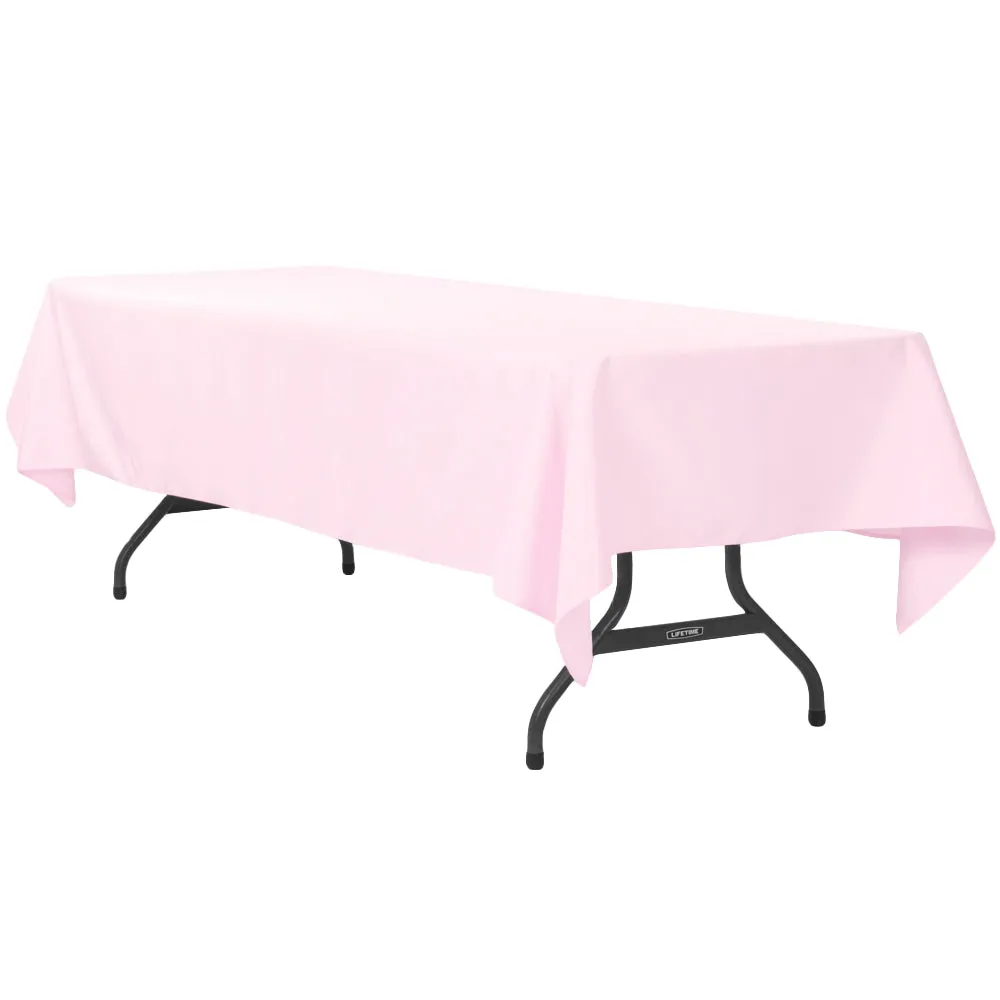 60"x120" Rectangular Polyester Tablecloth - Pastel Pink