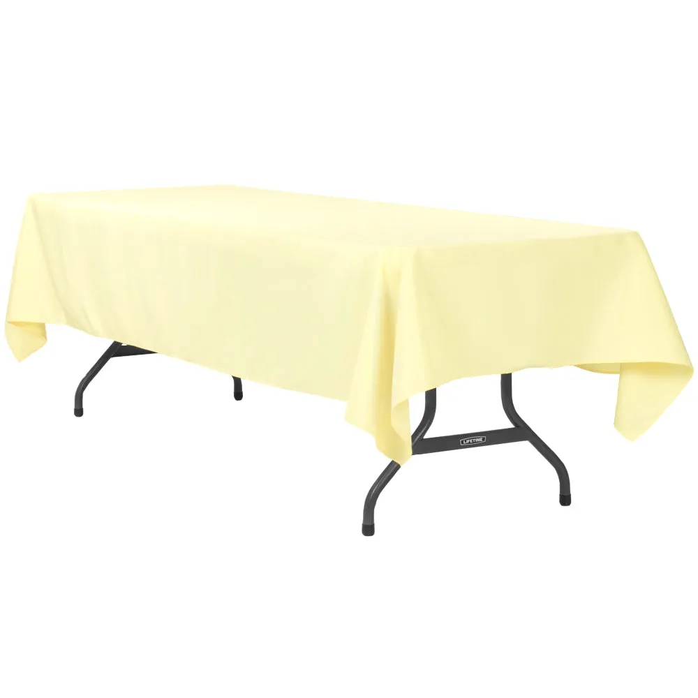 60"x120" Rectangular Polyester Tablecloth - Pastel Yellow