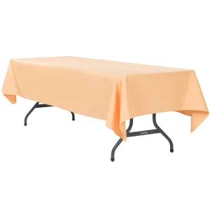 60"x120" Rectangular Polyester Tablecloth - Peach