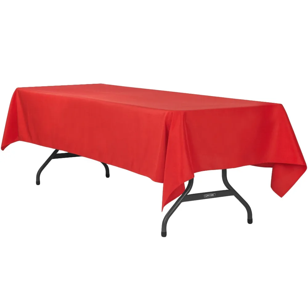 60"x120" Rectangular Polyester Tablecloth - Red