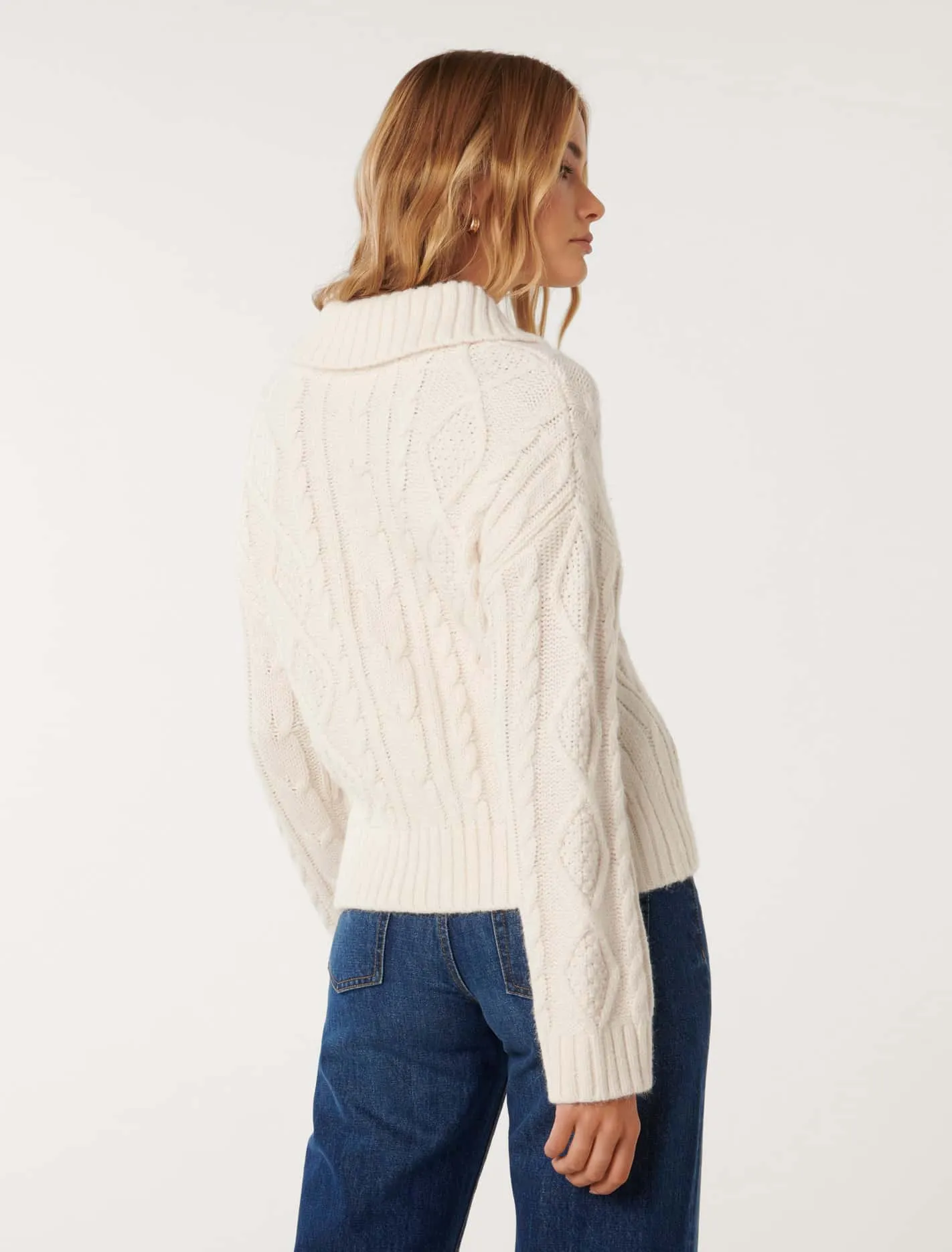 Adelaide Cabled Collar Knit Jumper