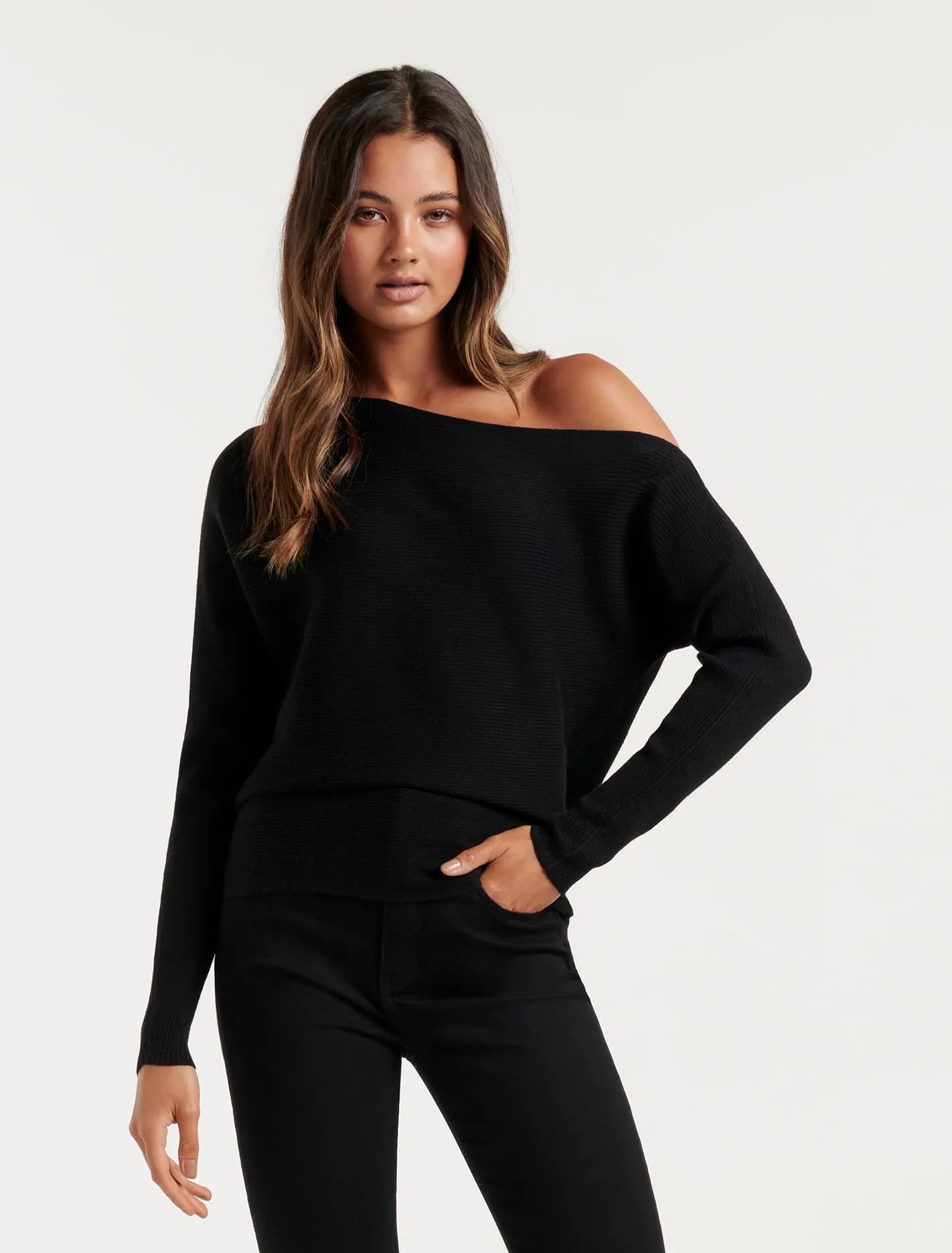 Ali Tipped Shoulder Knit Jumper