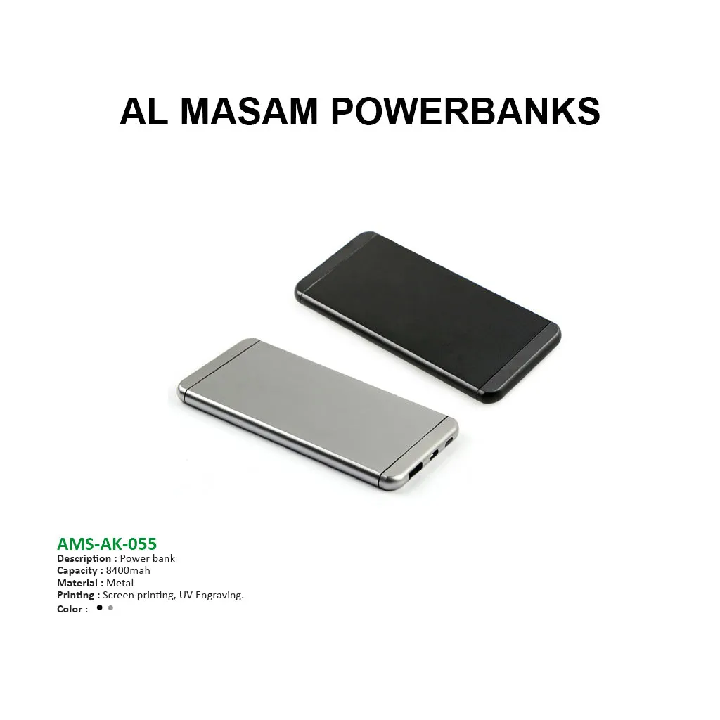 AMS-AK-055 - Sleek power bank (8400 mah)