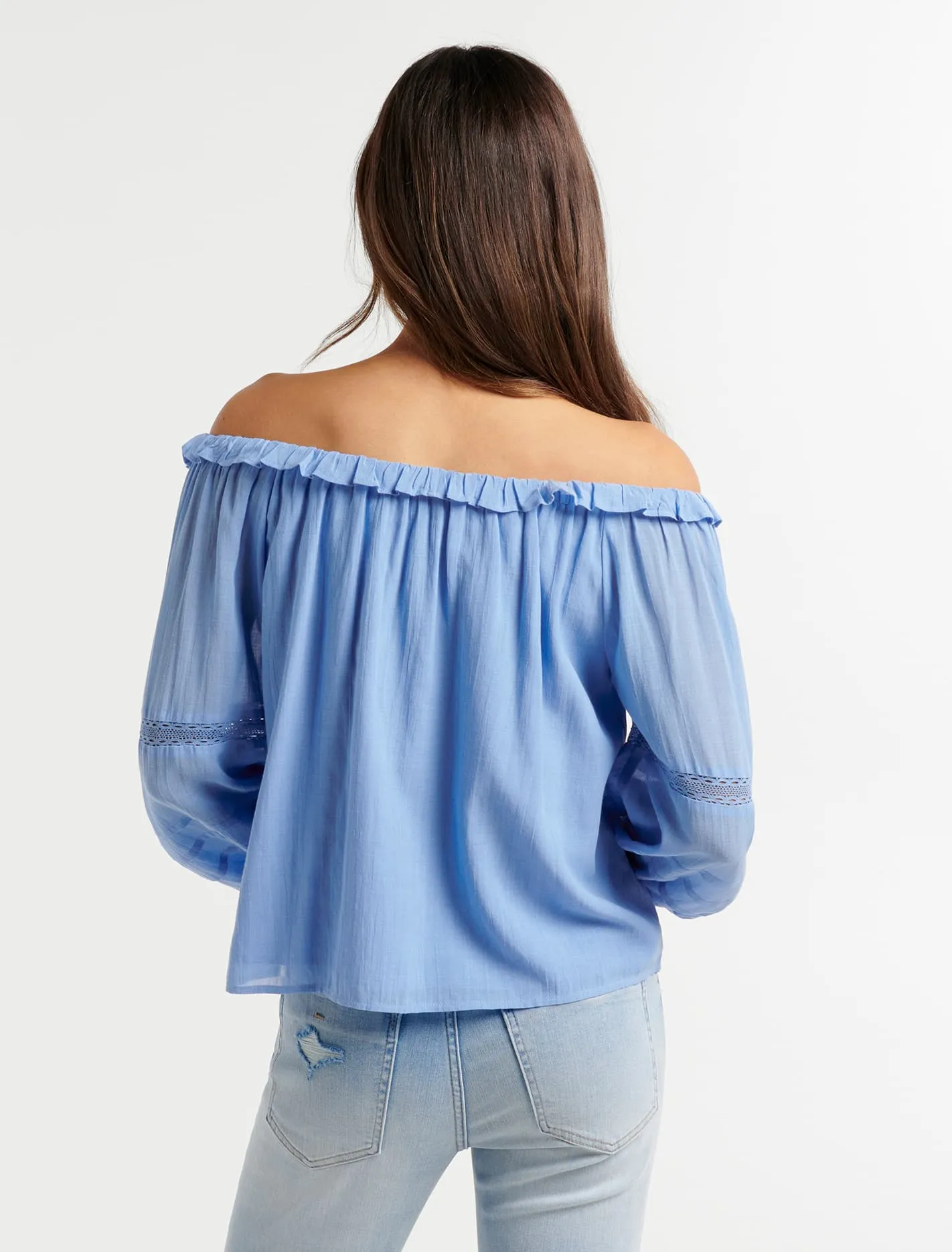 Arabella Trim Detail Bardot Top