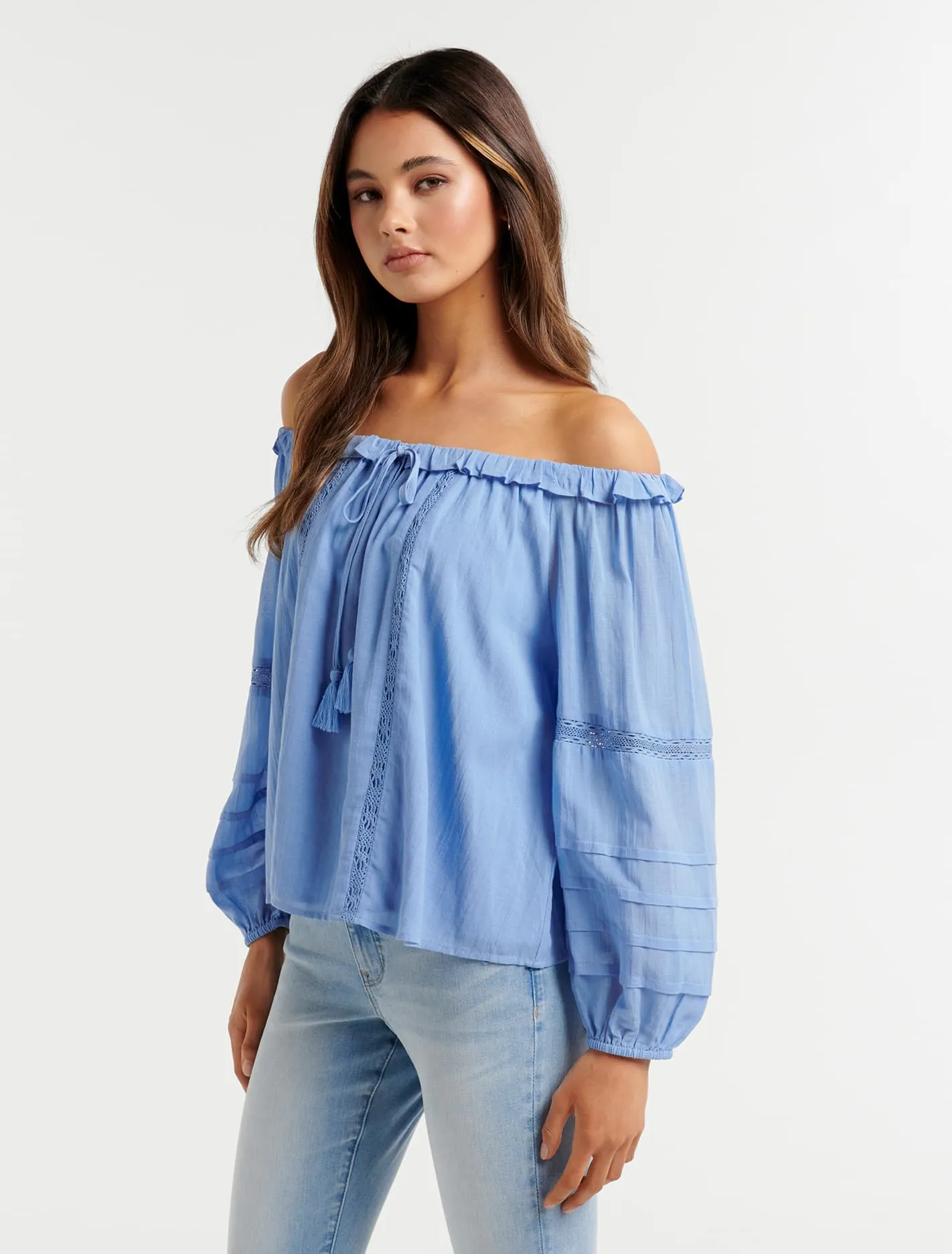 Arabella Trim Detail Bardot Top