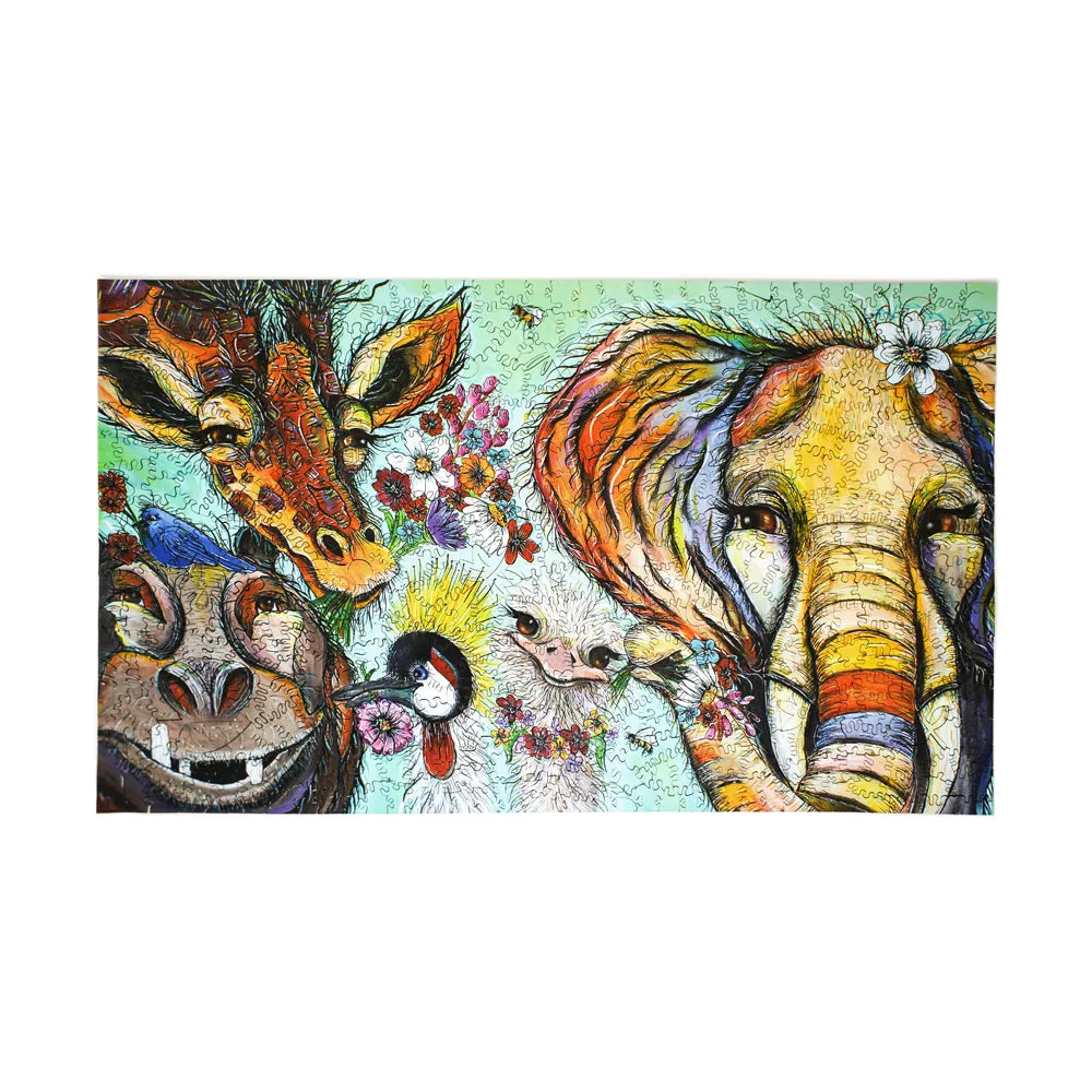 AreYouGame Tropical Jungle Wooden Jigsaw Puzzle - 599 Pieces