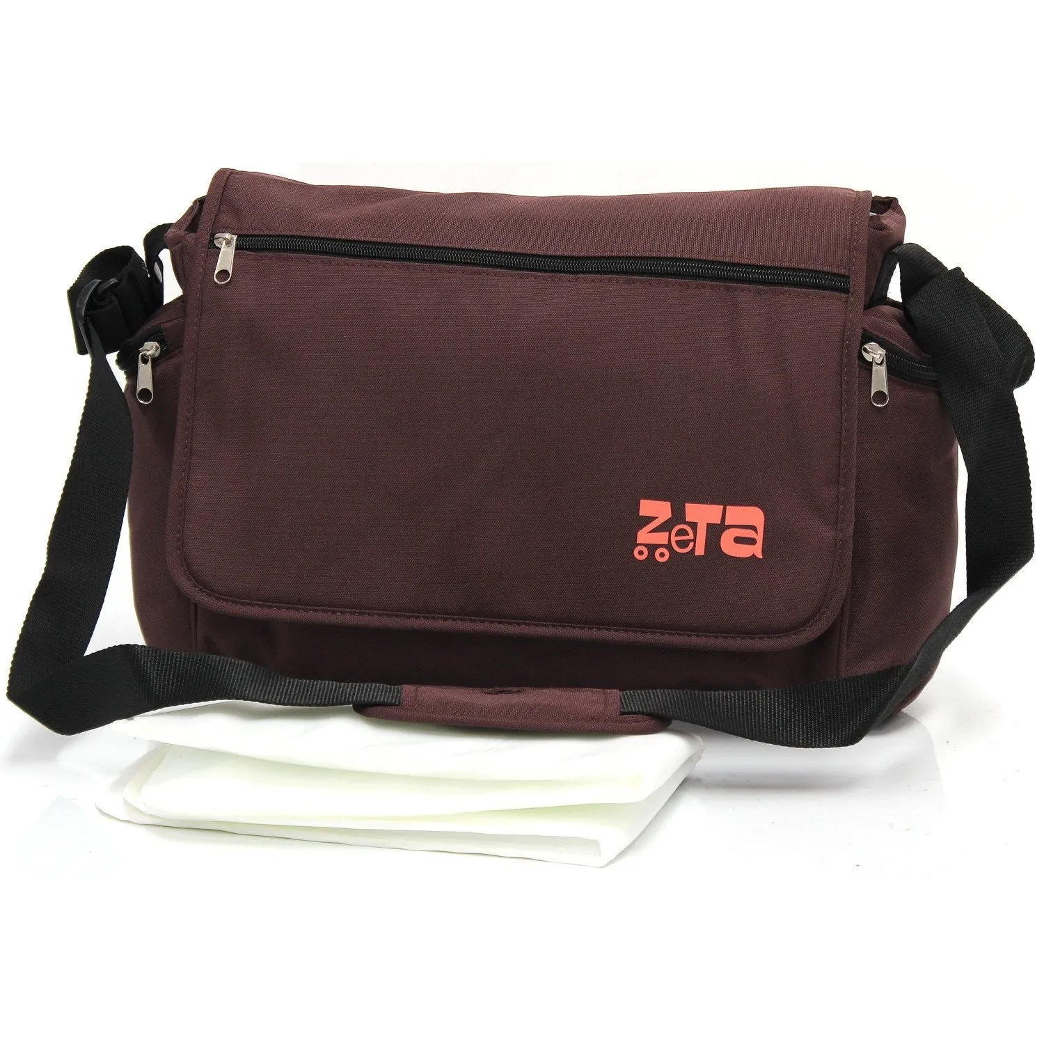 Baby Travel Zeta Changing Bag Plain HOT CHOCOLATE Complete With Changing Matt  (Clearance)