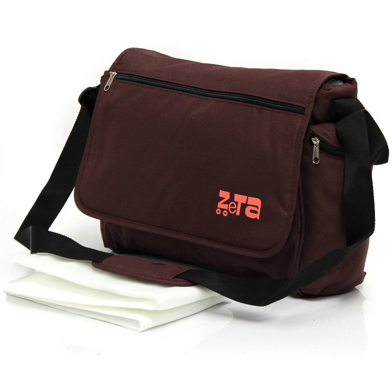 Baby Travel Zeta Changing Bag Plain HOT CHOCOLATE Complete With Changing Matt  (Clearance)