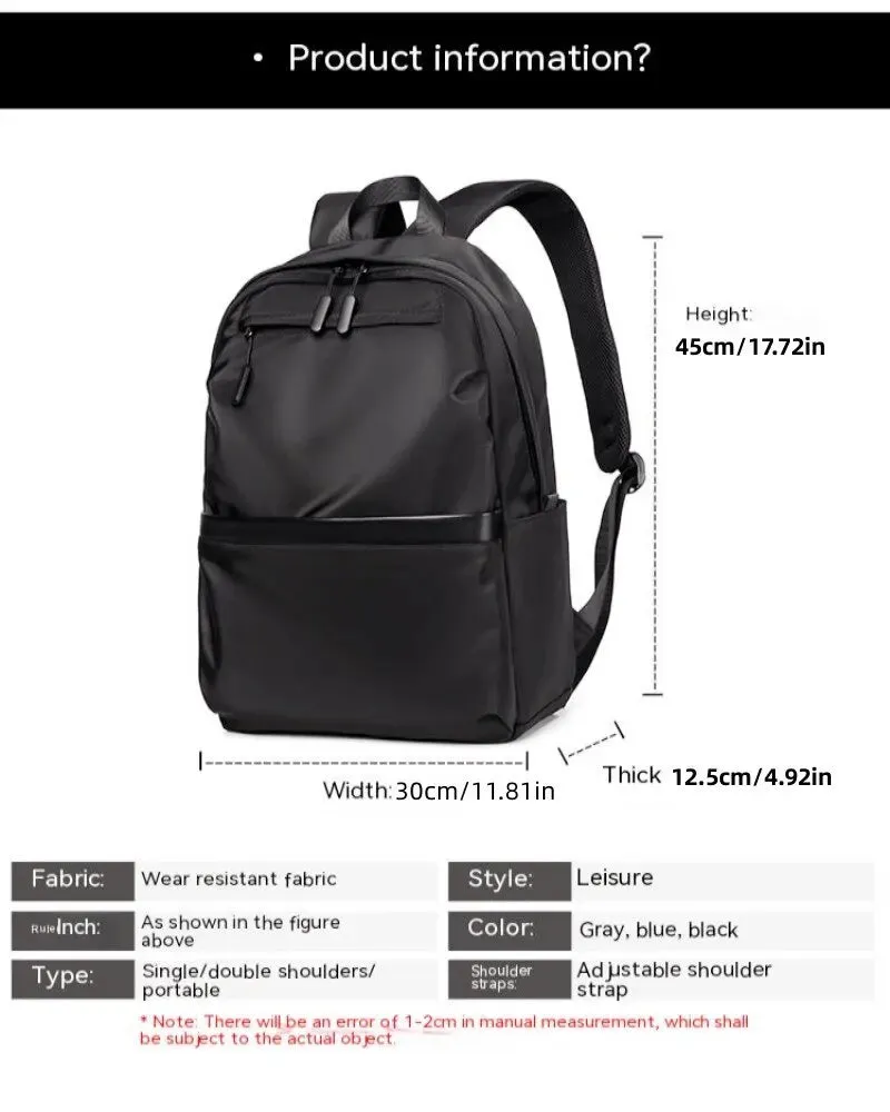 Backpack Men Business Backpack Laptop Bag Student Bag Travel Bag Backpack