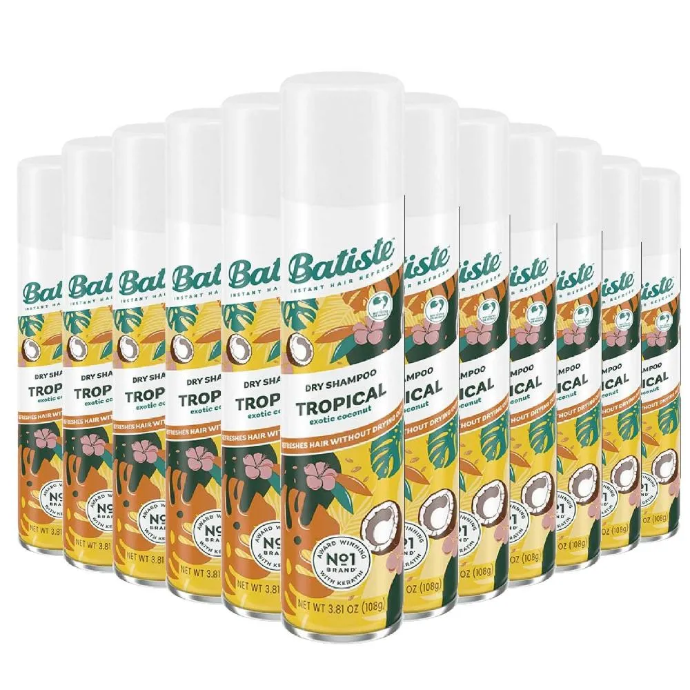 Batiste Dry Shampoo Tropical Exotic Coconut 3.81 oz  - 12 Pack