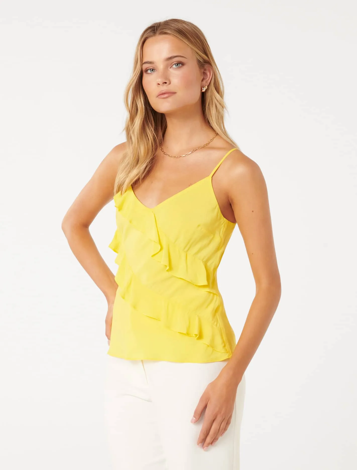 Bradshaw Bias Ruffle Cami Top