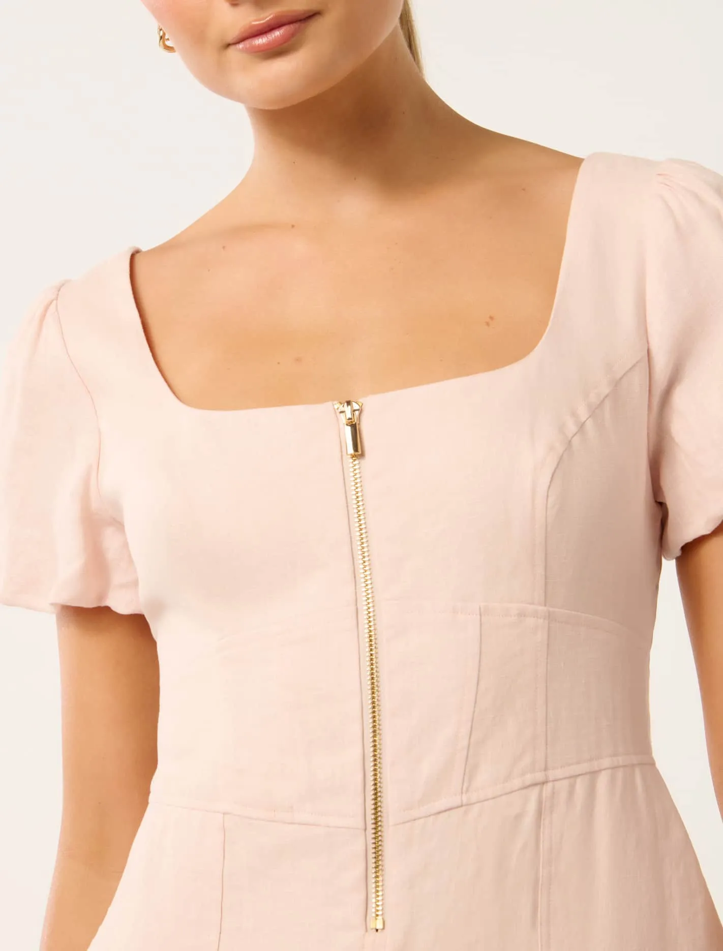 Brooklyn Zip Detail Mini Dress