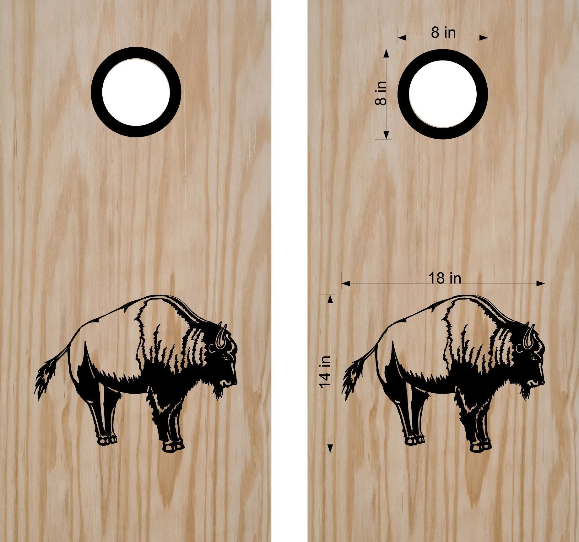 Buffalo Cornhole Board Decals Bean Bag Toss Sticker