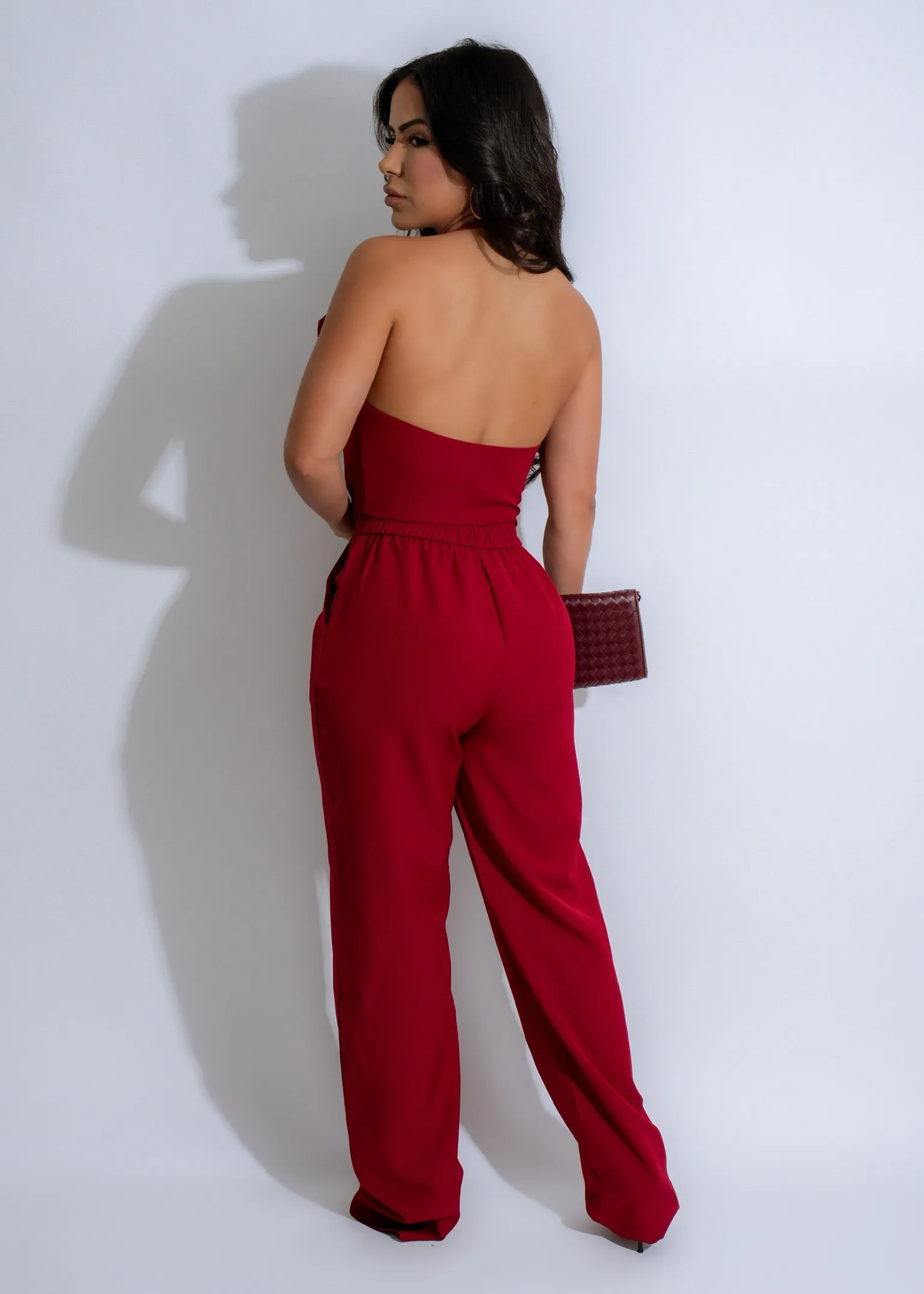 Cardinal Grace Floral Pant Set Red