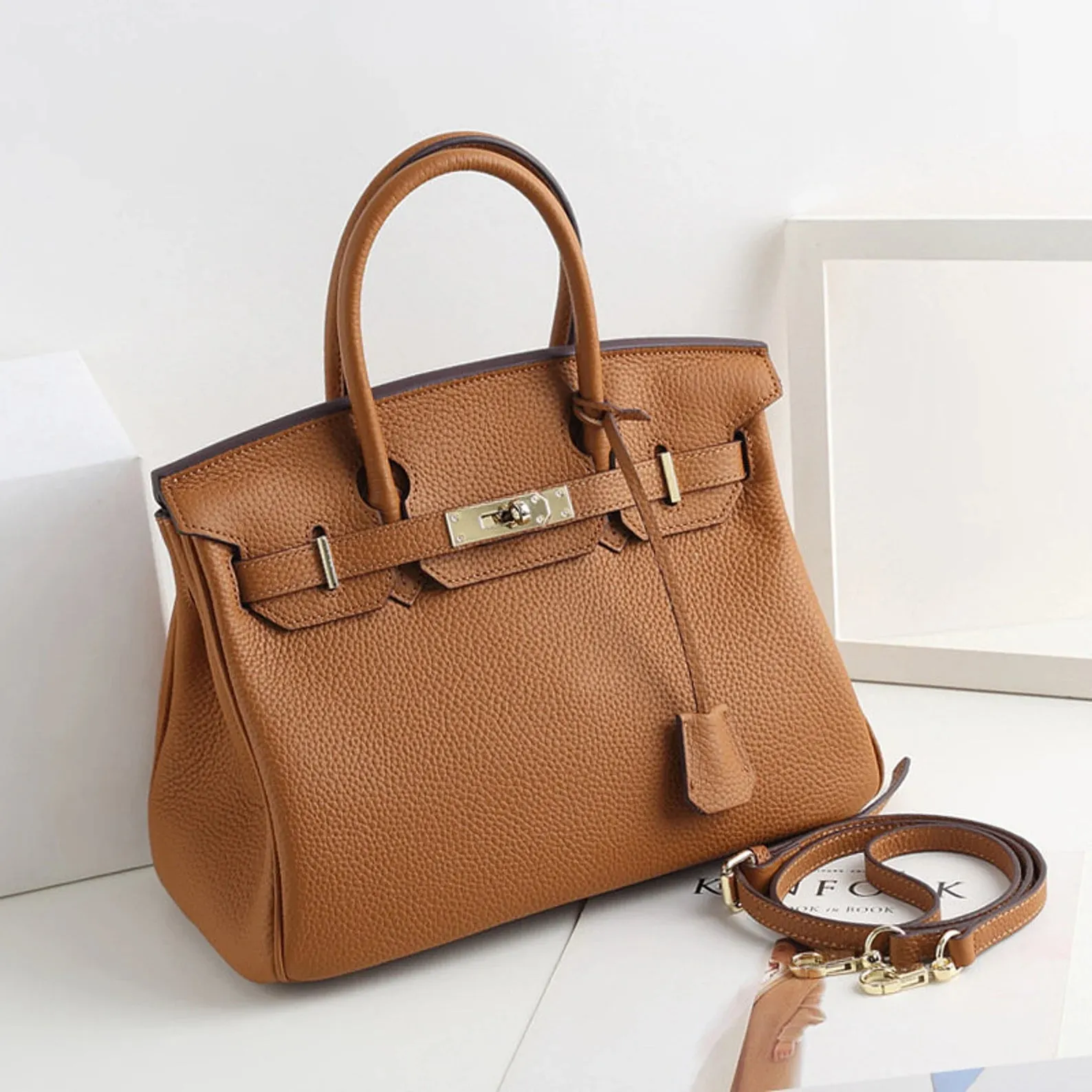 Classic Leather Shoulder Bag