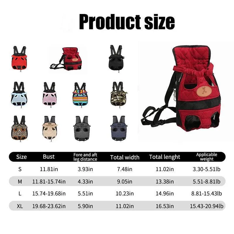 Dog Front Carrier Backpack: Convenient Outdoor Pet Care Bag