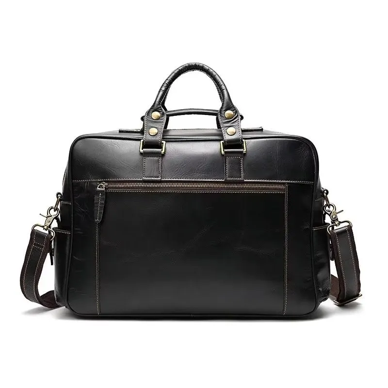 ElegantLuxe Cow Leather Men's Luxury Travel Bag