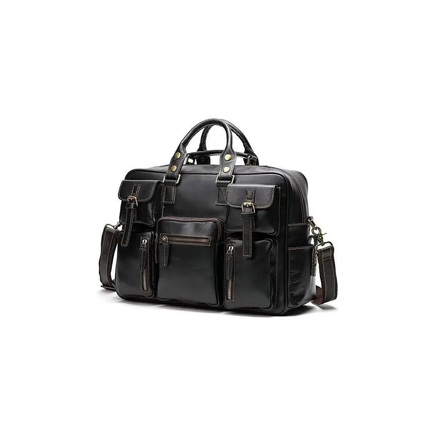 ElegantLuxe Cow Leather Men's Luxury Travel Bag