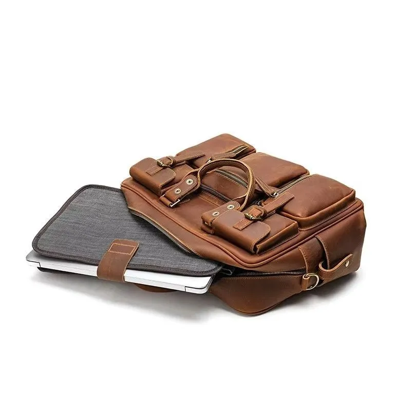 ElegantLuxe Cow Leather Men's Luxury Travel Bag