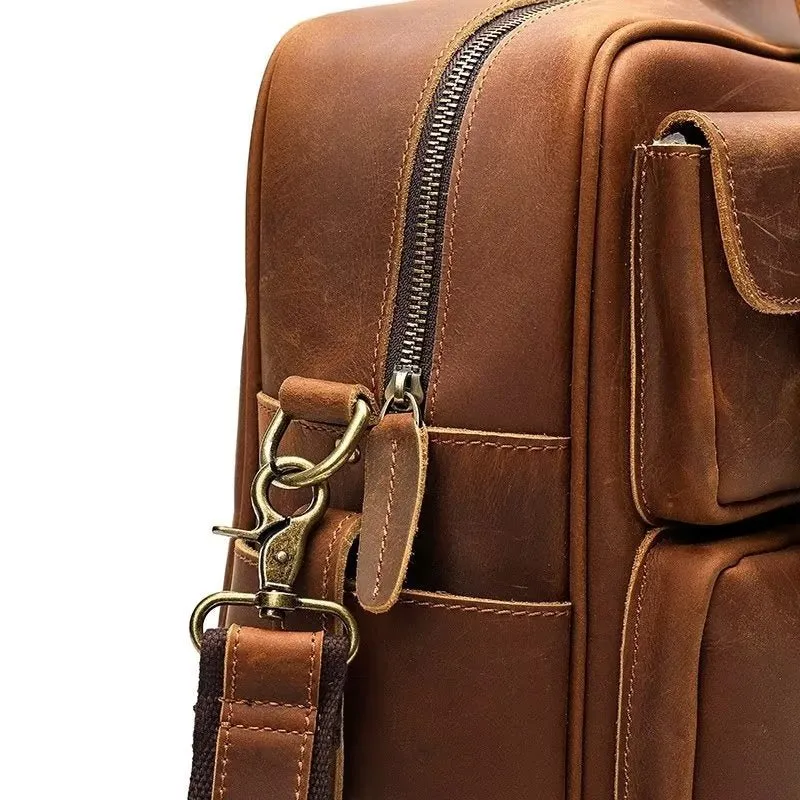 ElegantLuxe Cow Leather Men's Luxury Travel Bag