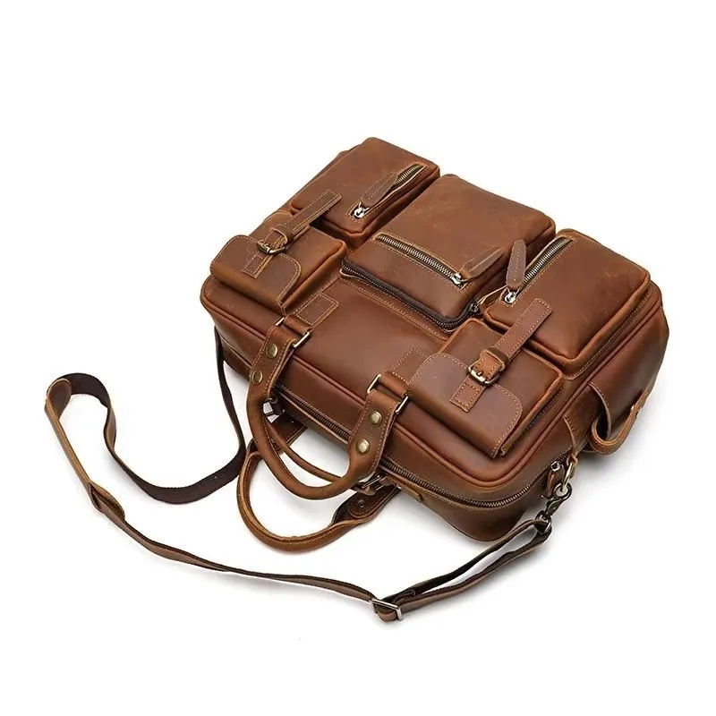 ElegantLuxe Cow Leather Men's Luxury Travel Bag