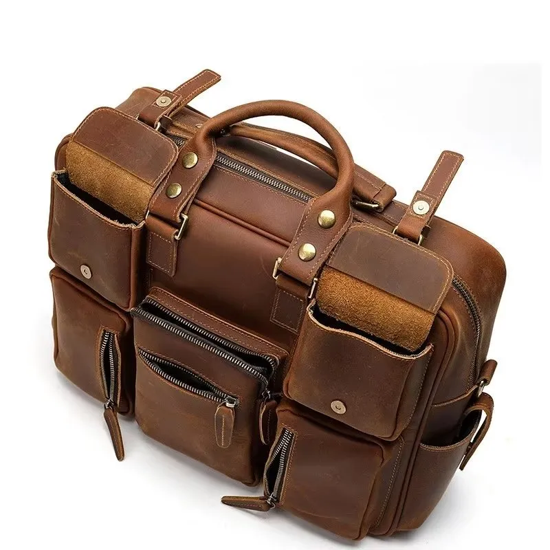 ElegantLuxe Cow Leather Men's Luxury Travel Bag