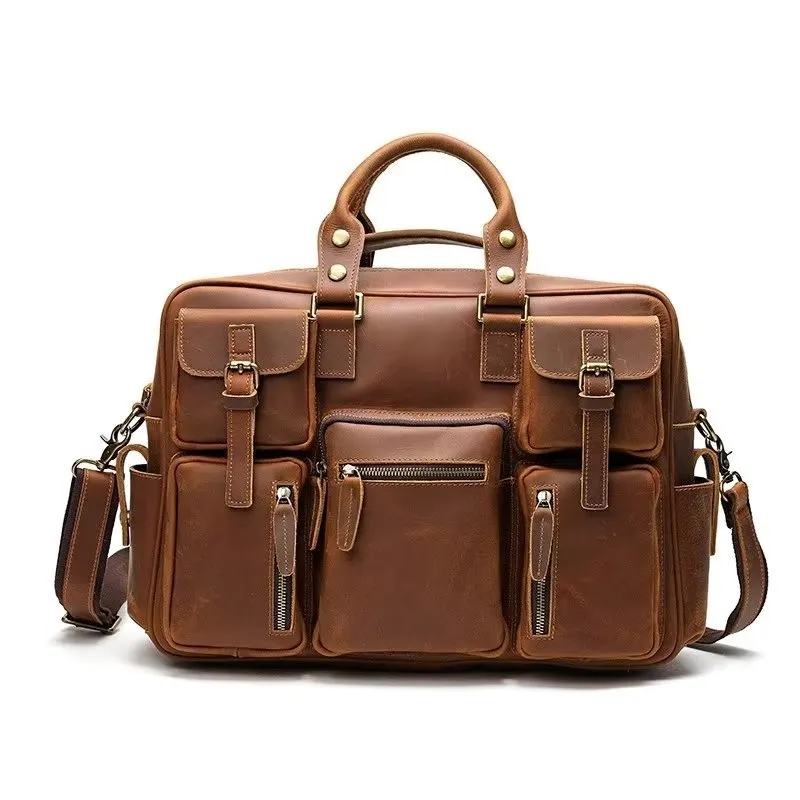 ElegantLuxe Cow Leather Men's Luxury Travel Bag