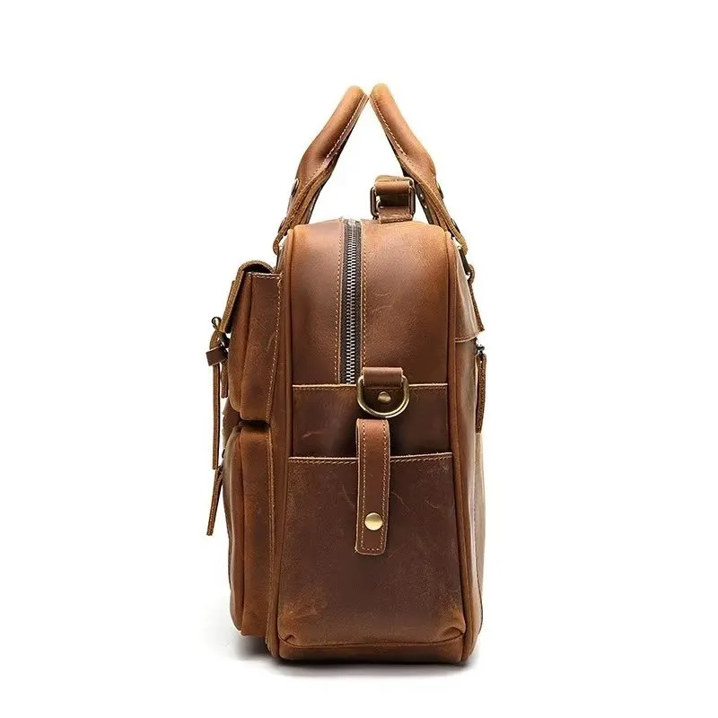 ElegantLuxe Cow Leather Men's Luxury Travel Bag