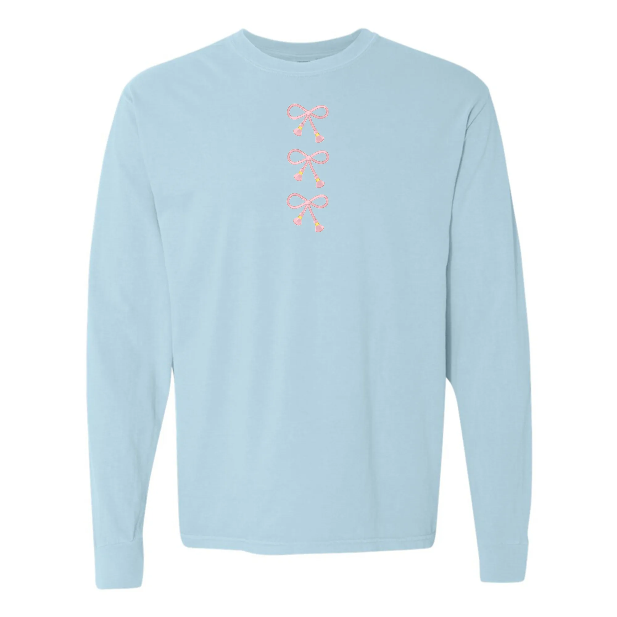 Embroidered Tasseled 'Bows' Long Sleeve