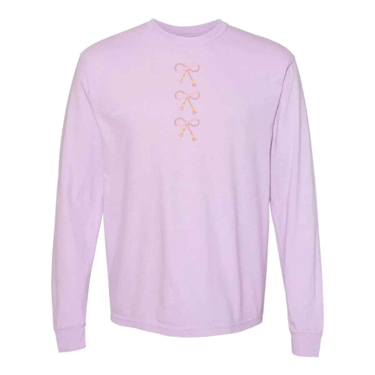 Embroidered Tasseled 'Bows' Long Sleeve