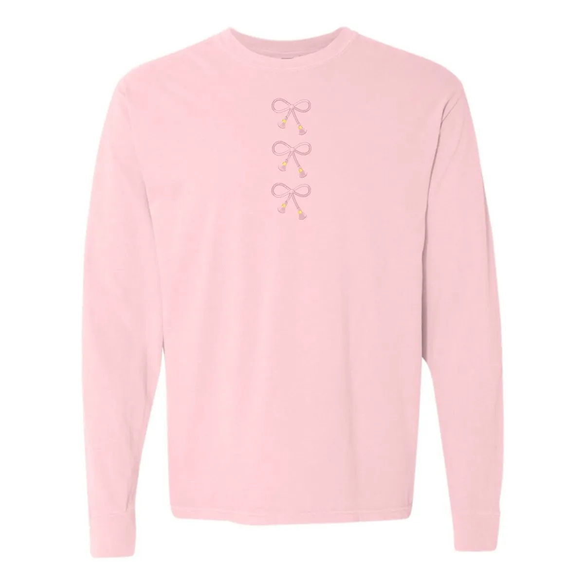 Embroidered Tasseled 'Bows' Long Sleeve