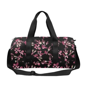 Floral Green Black Duffle Bag