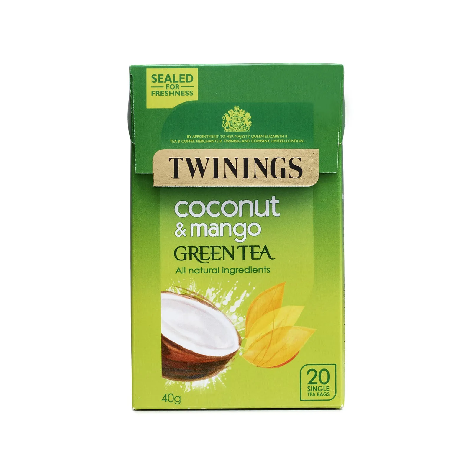 Green Tea, Coconut & Mango - 20 Tea Bags