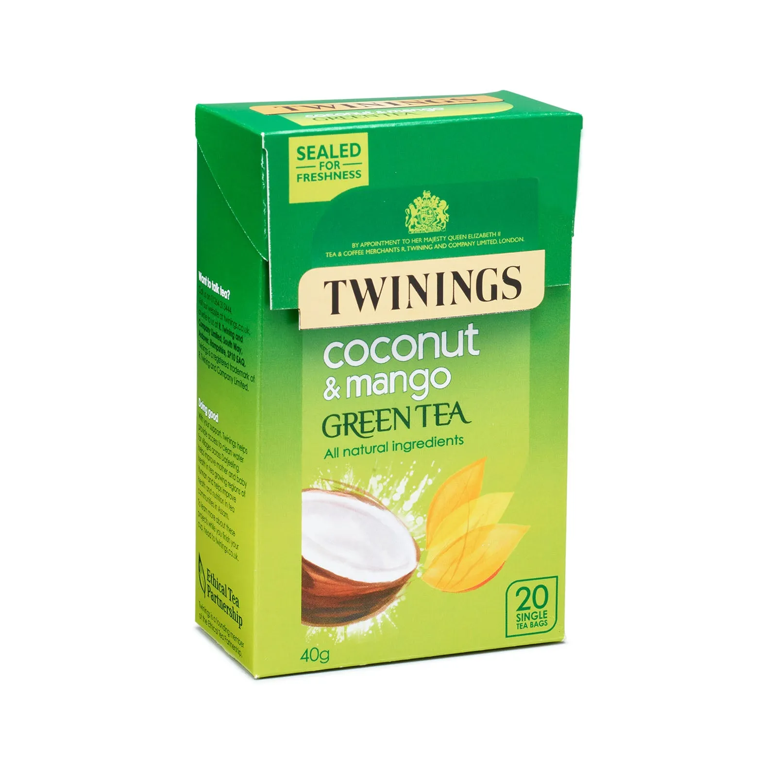 Green Tea, Coconut & Mango - 20 Tea Bags