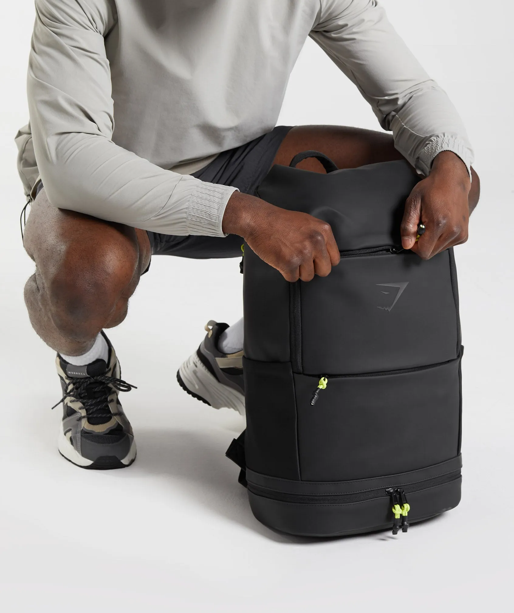 Gymshark Sleek Backpack - Black/Reactive Green