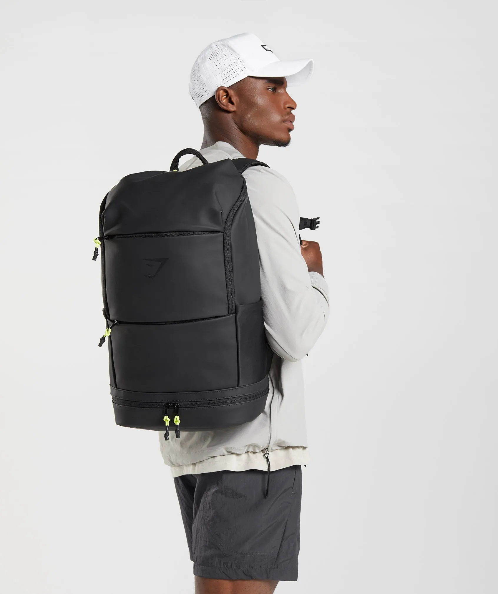 Gymshark Sleek Backpack - Black/Reactive Green