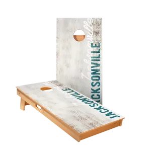 Jacksonville Football Vintage Gameday Star Cornhole Boards