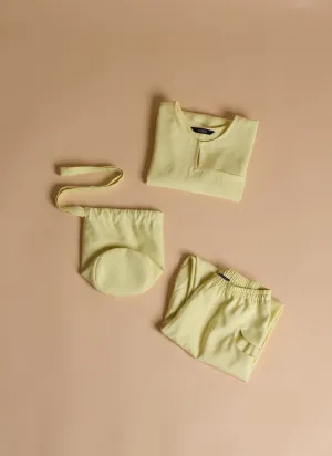 KIDS Chị Chị Em Em Everyday 3-Piece Unisex Set - Lemon