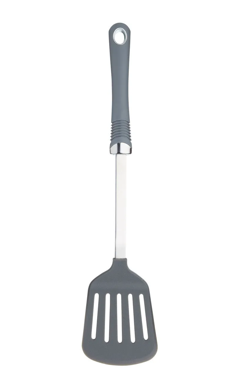 KitchenCraft Professional Nylon Slotted Turner with Soft-Grip Handle