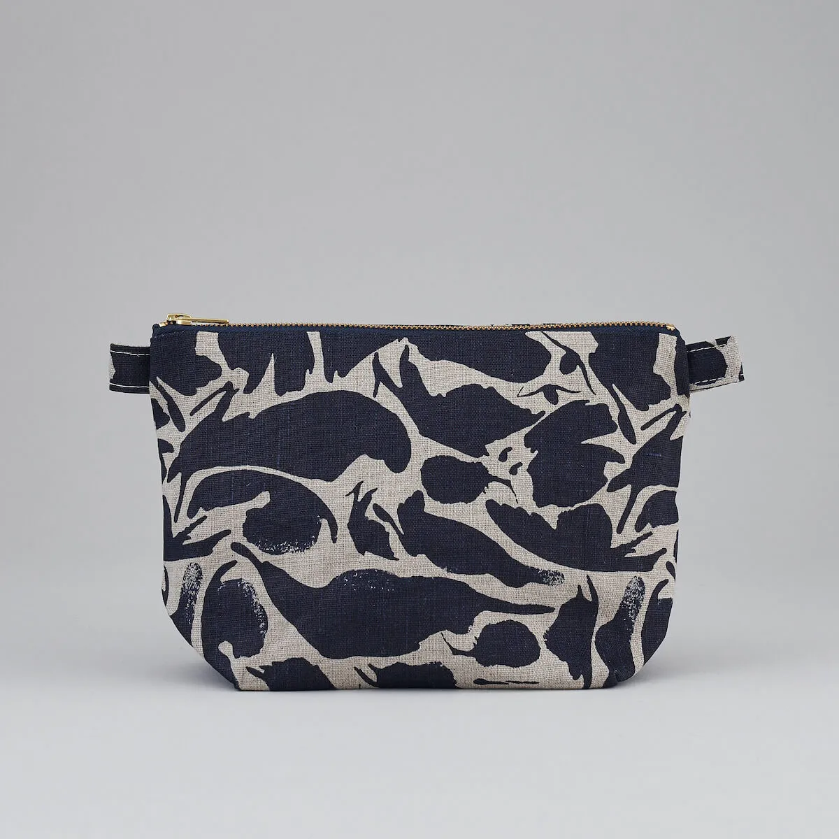 Large Wash Bag | Creatures Navy | Linen | by Blästa Henriët