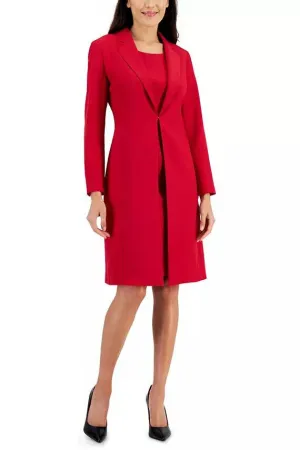 Le Suit Crepe Topper Jacket & Shift Dress Suit