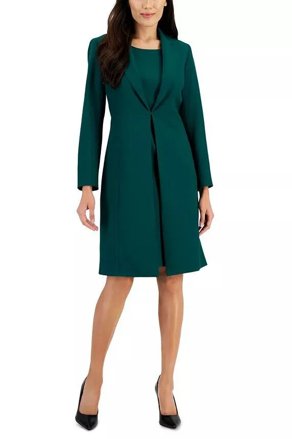 Le Suit Crepe Topper Jacket & Shift Dress Suit