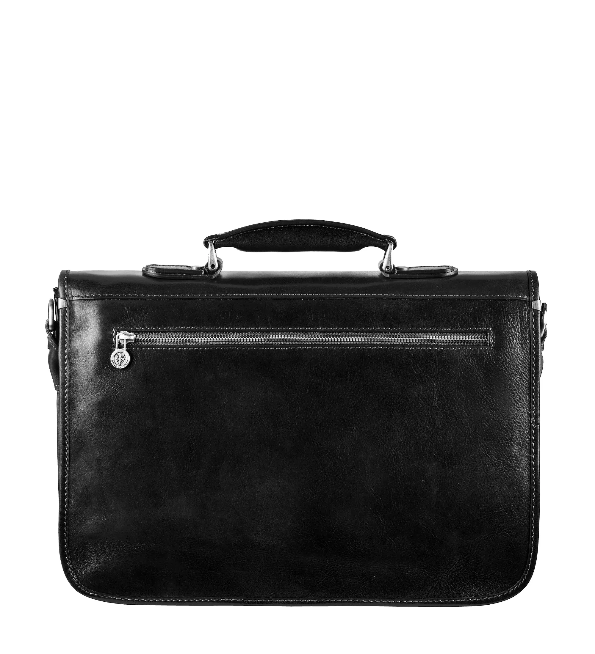 Leather Briefcase Laptop Bag - Illusions