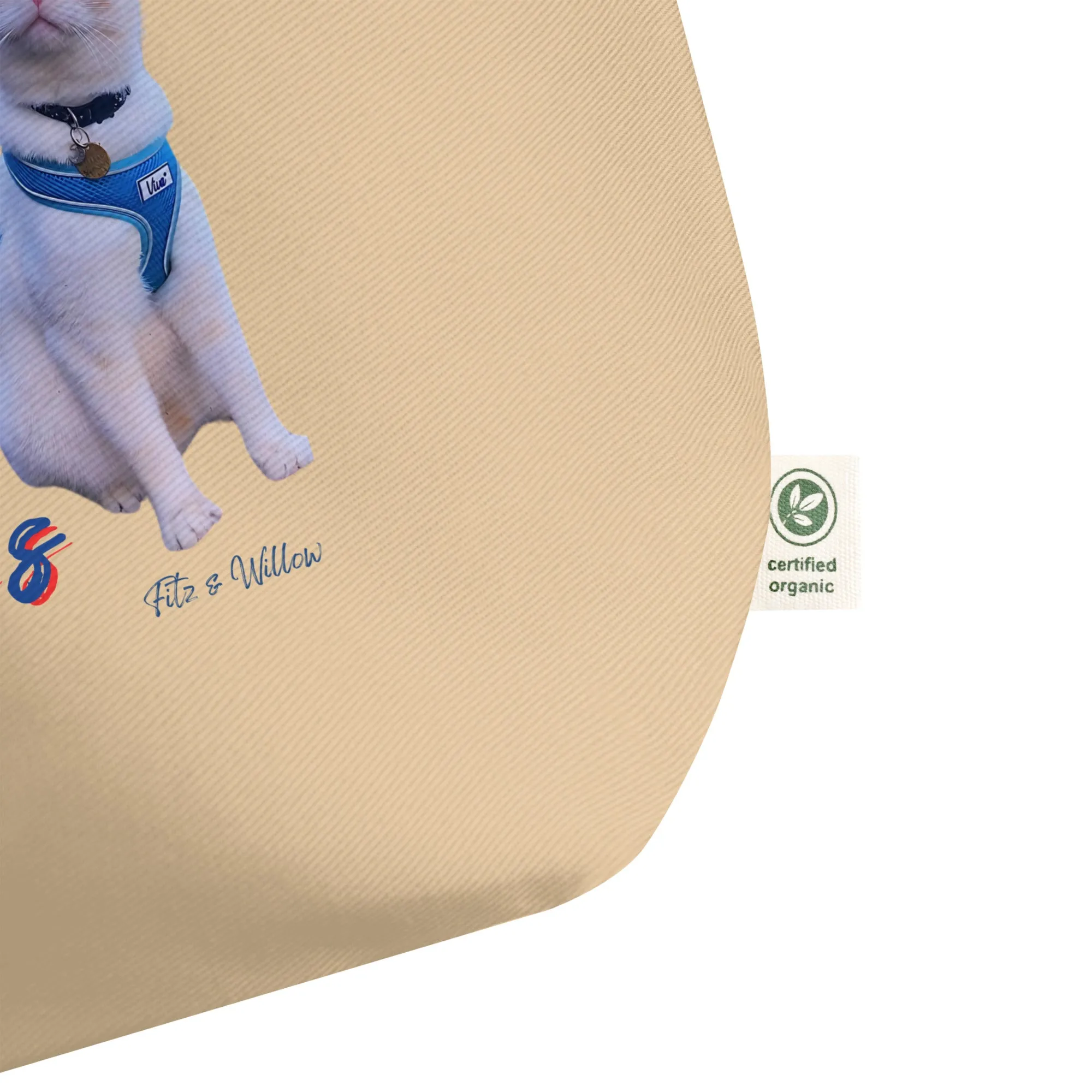 Life is better with Bingus the Siamese cat, Large organic tote bag