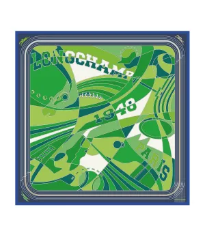 Longchamp League Silk Scarf 90 Green