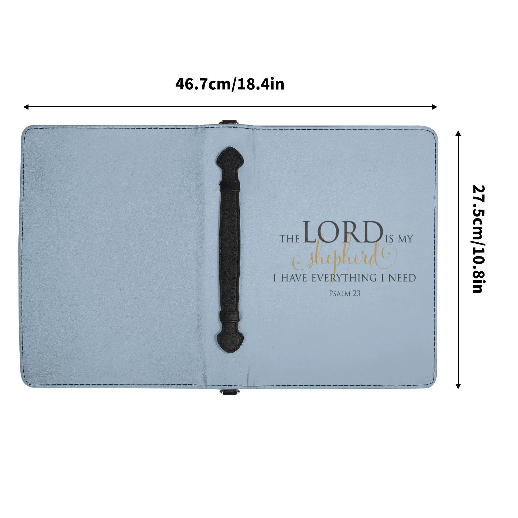 Lord Is My Shepherd PU Leather Bible Book Cover with Pocket